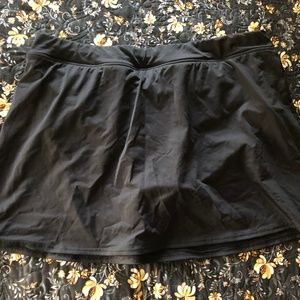 Women's Lands End SwimMini Swim Skirt - Black